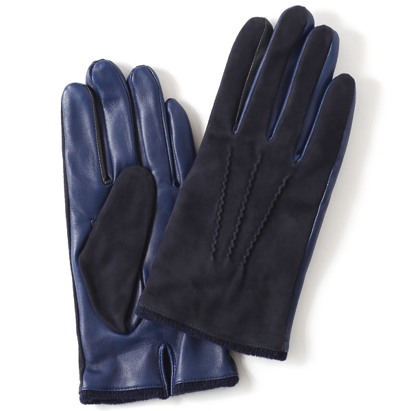 KURODA(クロダ) 羊革 メンズ 手袋 ネイビー