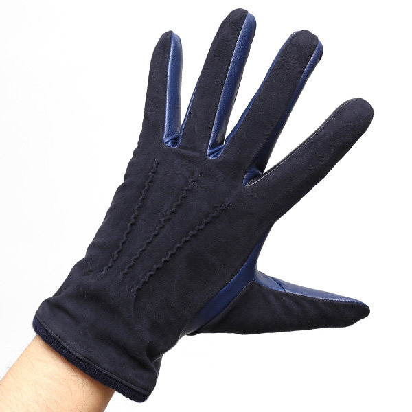  【スマホ対応】 KURODA(クロダ) 革手袋 メンズ 本革 カシミヤ混裏地 ブルー ネイビー 青色 ビジネス フォーマル カジュアル 高級 ブランド 大人 オシャレ カシミア混 ヤギ革 プレゼント クリスマス ギフト