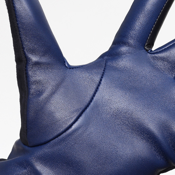  【スマホ対応】 KURODA(クロダ) 革手袋 メンズ 本革 カシミヤ混裏地 ブルー ネイビー 青色 ビジネス フォーマル カジュアル 高級 ブランド 大人 オシャレ カシミア混 ヤギ革 プレゼント クリスマス ギフト