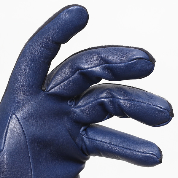  【スマホ対応】 KURODA(クロダ) 革手袋 メンズ 本革 カシミヤ混裏地 ブルー ネイビー 青色 ビジネス フォーマル カジュアル 高級 ブランド 大人 オシャレ カシミア混 ヤギ革 プレゼント クリスマス ギフト