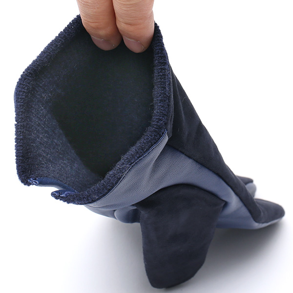  【スマホ対応】 KURODA(クロダ) 革手袋 メンズ 本革 カシミヤ混裏地 ブルー ネイビー 青色 ビジネス フォーマル カジュアル 高級 ブランド 大人 オシャレ カシミア混 ヤギ革 プレゼント クリスマス ギフト