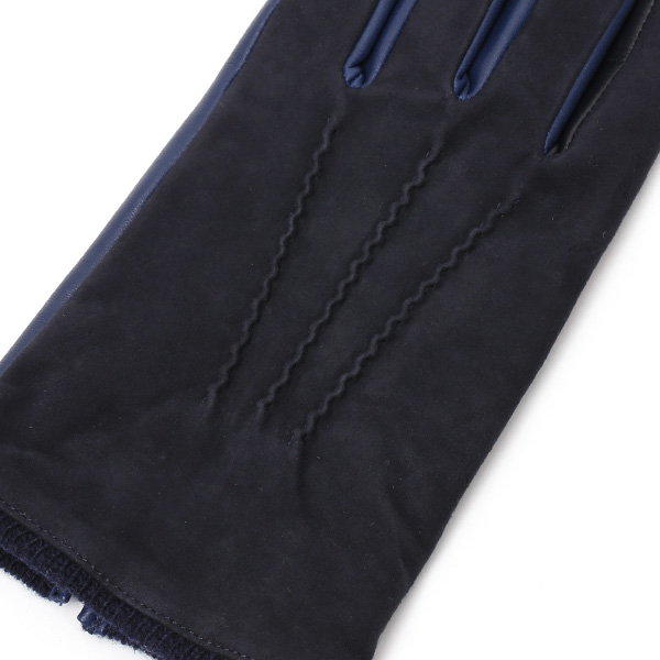  【スマホ対応】 KURODA(クロダ) 革手袋 メンズ 本革 カシミヤ混裏地 ブルー ネイビー 青色 ビジネス フォーマル カジュアル 高級 ブランド 大人 オシャレ カシミア混 ヤギ革 プレゼント クリスマス ギフト