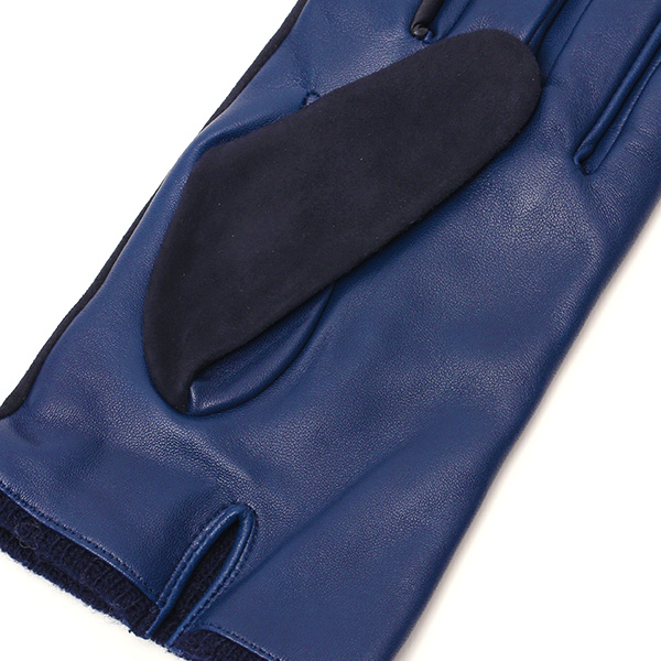  【スマホ対応】 KURODA(クロダ) 革手袋 メンズ 本革 カシミヤ混裏地 ブルー ネイビー 青色 ビジネス フォーマル カジュアル 高級 ブランド 大人 オシャレ カシミア混 ヤギ革 プレゼント クリスマス ギフト