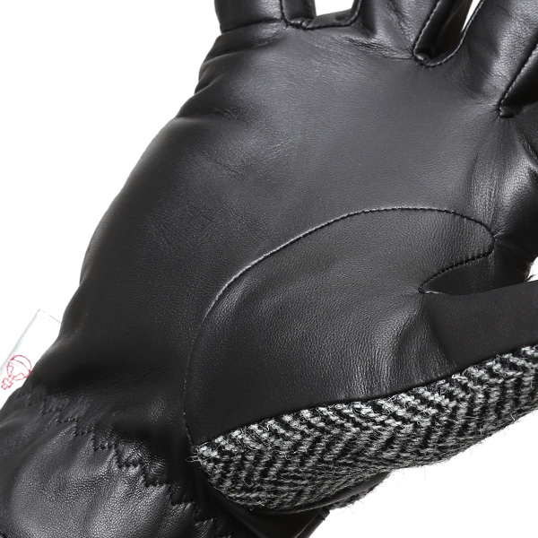  ハリスツイード(Harris Tweed) 日本製 手袋 メンズ 本革 レザー スマートフォン対応 スマホ グレー グレイ 灰色 ウール 手袋 グローブ タッチパネル 操作可能 プレゼント クリスマス ギフト ブランド化粧箱付き KURODA(クロダ)