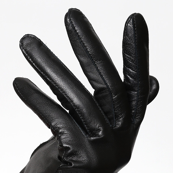  KURODA(クロダ) 手袋 レディース 本革 レザー 日本製 ベンベルグ(キュプラ)裏地 ラビットファー ブラック 黒 黒色 かわいい 高級 おしゃれ 大人 女性 プレゼント クリスマス 誕生日 ギフト 1万円 羊革 ラムスキン 皮 てぶくろ