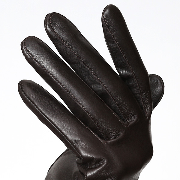  KURODA(クロダ) 手袋 レディース 本革 レザー 日本製 ベンベルグ(キュプラ)裏地 ラビットファー ダークブラウン ブラウン 茶 茶色 かわいい 高級 おしゃれ 大人 女性 プレゼント クリスマス 誕生日 ギフト 1万円 羊革 ラムスキン 皮 てぶくろ