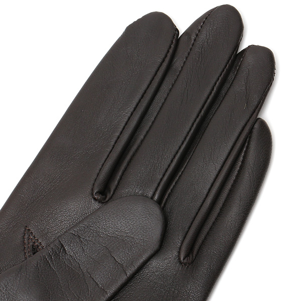  KURODA(クロダ) 手袋 レディース 本革 レザー 日本製 ベンベルグ(キュプラ)裏地 ラビットファー ダークブラウン ブラウン 茶 茶色 かわいい 高級 おしゃれ 大人 女性 プレゼント クリスマス 誕生日 ギフト 1万円 羊革 ラムスキン 皮 てぶくろ