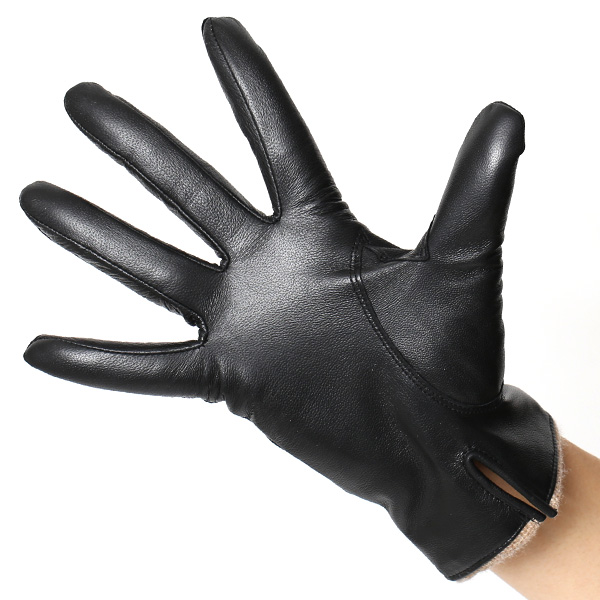  KURODA(クロダ) 手袋 レディース ブランド 本革 レザー 日本製 カシミヤ混裏地 ブラック 黒 黒色 暖かい シンプル かわいい 大人 女性 プレゼント クリスマス 誕生日 ギフト 羊革 ラムスキン 皮 てぶくろ