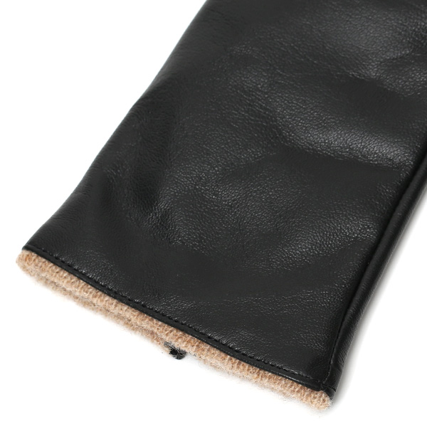  KURODA(クロダ) 手袋 レディース ブランド 本革 レザー 日本製 カシミヤ混裏地 ブラック 黒 黒色 暖かい シンプル かわいい 大人 女性 プレゼント クリスマス 誕生日 ギフト 羊革 ラムスキン 皮 てぶくろ