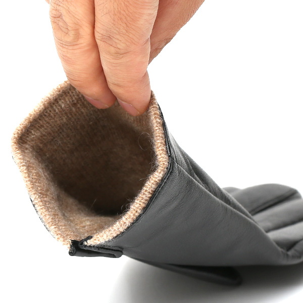  KURODA(クロダ) 手袋 レディース ブランド 本革 レザー 日本製 カシミヤ混裏地 ブラック 黒 黒色 暖かい シンプル かわいい 大人 女性 プレゼント クリスマス 誕生日 ギフト 羊革 ラムスキン 皮 てぶくろ