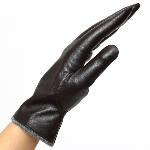  KURODA(クロダ) 手袋 レディース ブランド 本革 レザー 日本製 カシミヤ混裏地 ダークブラウン ブラウン 茶 茶色 暖かい シンプル かわいい 大人 女性 プレゼント クリスマス 誕生日 ギフト 羊革 ラムスキン 皮 てぶくろ