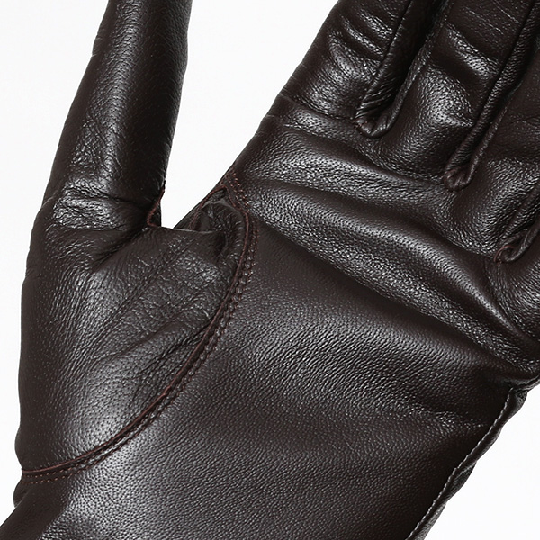  KURODA(クロダ) 手袋 レディース ブランド 本革 レザー 日本製 カシミヤ混裏地 ダークブラウン ブラウン 茶 茶色 暖かい シンプル かわいい 大人 女性 プレゼント クリスマス 誕生日 ギフト 羊革 ラムスキン 皮 てぶくろ