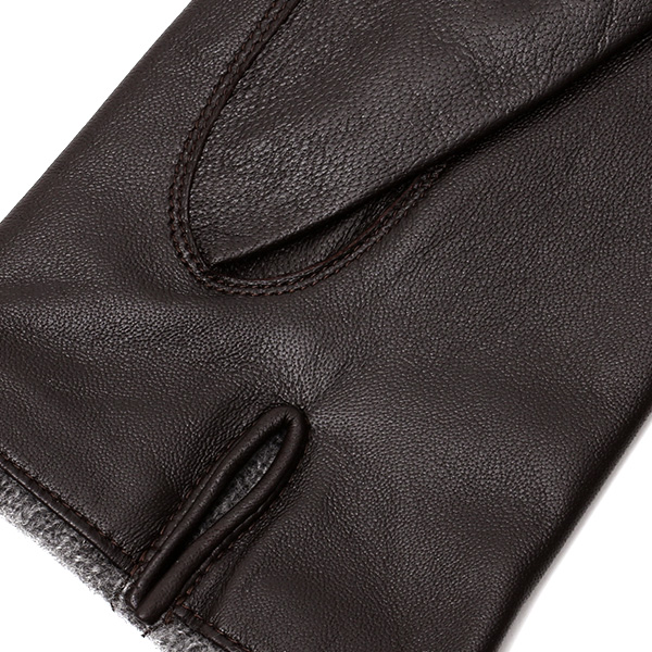 KURODA(クロダ) 手袋 レディース ブランド 本革 レザー 日本製 カシミヤ混裏地 ダークブラウン ブラウン 茶 茶色 暖かい シンプル かわいい 大人 女性 プレゼント クリスマス 誕生日 ギフト 羊革 ラムスキン 皮 てぶくろ
