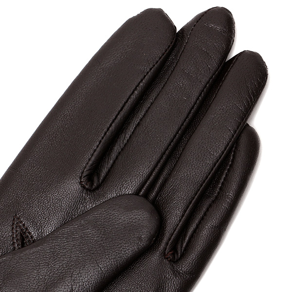  KURODA(クロダ) 手袋 レディース ブランド 本革 レザー 日本製 カシミヤ混裏地 ダークブラウン ブラウン 茶 茶色 暖かい シンプル かわいい 大人 女性 プレゼント クリスマス 誕生日 ギフト 羊革 ラムスキン 皮 てぶくろ