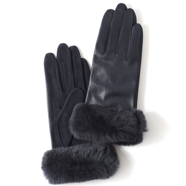 KURODA(クロダ) 羊革 レディース 手袋 ネイビー