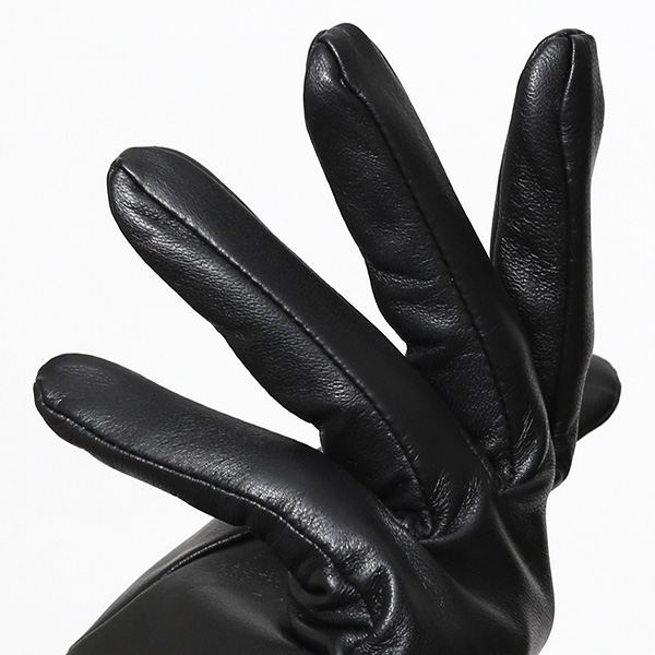  【ブランド化粧箱付き】 KURODA(クロダ) ファー付き 革手袋 ブランド レザー 本革 レディース スマホ対応 ブラック 黒 黒色 暖かい かわいい 高級 おしゃれ 大人 女性 プレゼント クリスマス 誕生日 ギフト 羊革 ラムスキン 皮 てぶくろ