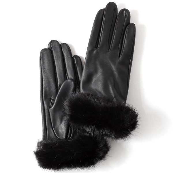 KURODA(クロダ) 羊革 レディース 手袋 ブラック/ブラック