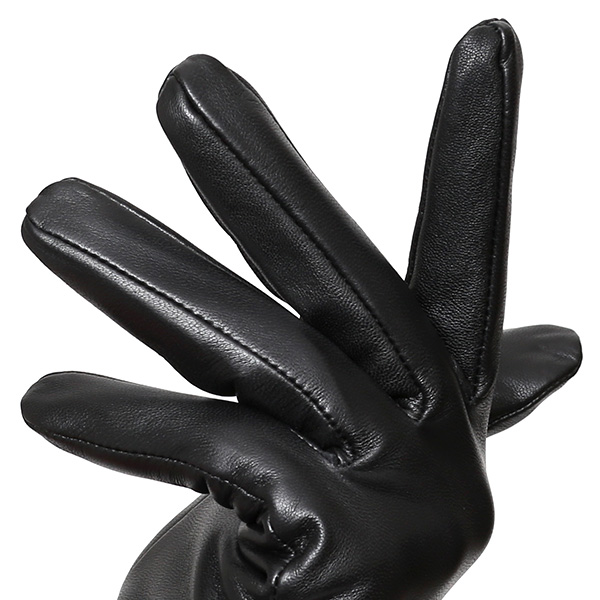  KURODA(クロダ) レディース 本革 レザー 手袋 スマホ対応 ラビットファー ブラック 黒 黒色 暖かい シンプル 無地 かわいい 高級 おしゃれ 大人 女性 プレゼント クリスマス 誕生日 ギフト 羊革 ラムスキン 皮 てぶくろ