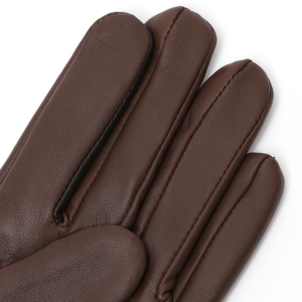  KURODA(クロダ) レディース 本革 レザー 手袋 スマホ対応 ラビットファー ブラウン 茶 茶色 暖かい シンプル 無地 かわいい 高級 おしゃれ 大人 女性 プレゼント クリスマス 誕生日 ギフト 羊革 ラムスキン 皮 てぶくろ