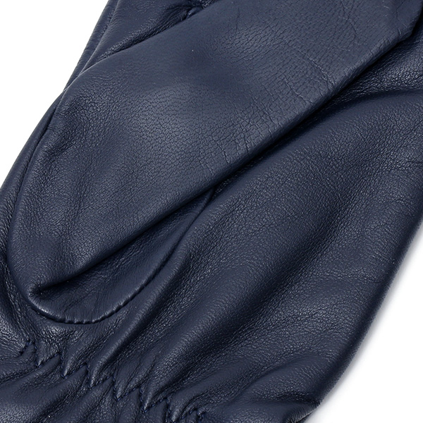  KURODA(クロダ) レディース 本革 レザー 手袋 スマホ対応 ラビットファー ブルー ネイビー 青色 暖かい シンプル 無地 かわいい 高級 おしゃれ 大人 女性 プレゼント クリスマス 誕生日 ギフト 羊革 ラムスキン 皮 てぶくろ