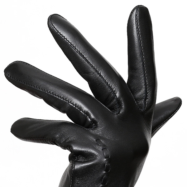  KURODA(クロダ) ラビットファー付き 本革手袋 レディース ブラック 黒 黒色 レザー 手袋 革手袋 結婚式 ドレス フォーマル おしゃれ 高級 大人 パーティー 皮 てぶくろ