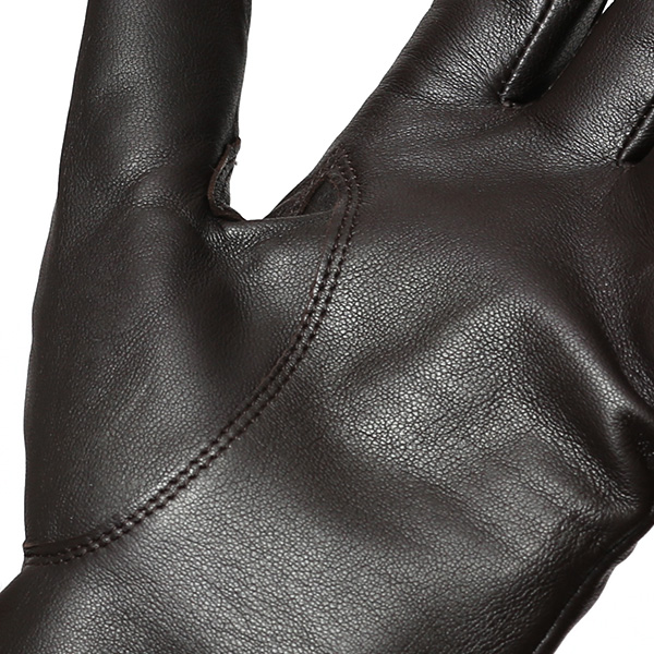  KURODA(クロダ) ラビットファー付き 本革手袋 レディース ダークブラウン ブラウン 茶 茶色 レザー 手袋 革手袋 結婚式 ドレス フォーマル おしゃれ 高級 大人 パーティー 皮 てぶくろ