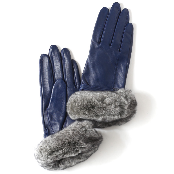 KURODA(クロダ) 羊革 レディース 手袋 ブルー