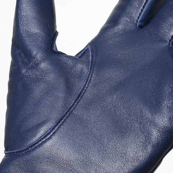  KURODA(クロダ) ラビットファー付き 本革手袋 レディース ブルー ネイビー 青色 レザー 手袋 革手袋 結婚式 ドレス フォーマル おしゃれ 高級 大人 パーティー 皮 てぶくろ