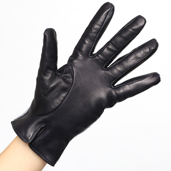  AVOCA(アヴォカ) 創業1723年アイルランドの老舗メーカー ラムスキン(生後1年以内の仔羊)×カシミヤ混裏地 ブルー ネイビー 青色 日本製 革 手袋レディース 女性 プレゼント クリスマス 誕生日KURODA(クロダ)