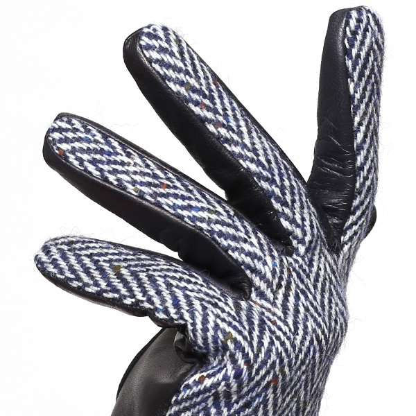  AVOCA(アヴォカ) 創業1723年アイルランドの老舗メーカー ラムスキン(生後1年以内の仔羊)×カシミヤ混裏地 ブルー ネイビー 青色 日本製 革 手袋レディース 女性 プレゼント クリスマス 誕生日KURODA(クロダ)