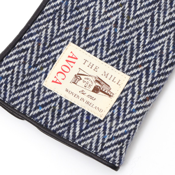  AVOCA(アヴォカ) 創業1723年アイルランドの老舗メーカー ラムスキン(生後1年以内の仔羊)×カシミヤ混裏地 ブルー ネイビー 青色 日本製 革 手袋レディース 女性 プレゼント クリスマス 誕生日KURODA(クロダ)