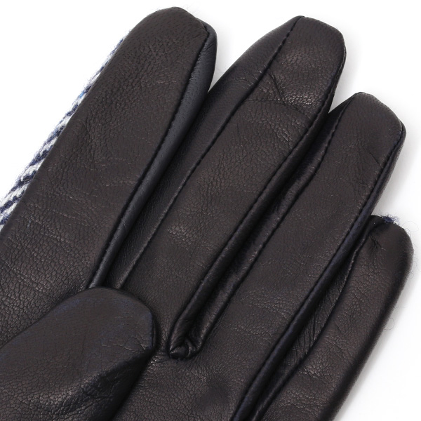  AVOCA(アヴォカ) 創業1723年アイルランドの老舗メーカー ラムスキン(生後1年以内の仔羊)×カシミヤ混裏地 ブルー ネイビー 青色 日本製 革 手袋レディース 女性 プレゼント クリスマス 誕生日KURODA(クロダ)