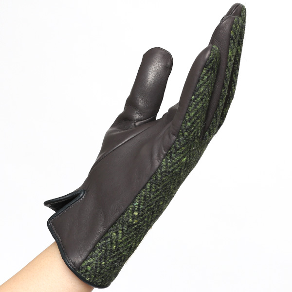  AVOCA(アヴォカ) 創業1723年アイルランドの老舗メーカー ラムスキン(生後1年以内の仔羊)×カシミヤ混裏地 グリーン 緑色 日本製 革 手袋レディース 女性 プレゼント クリスマス 誕生日KURODA(クロダ)