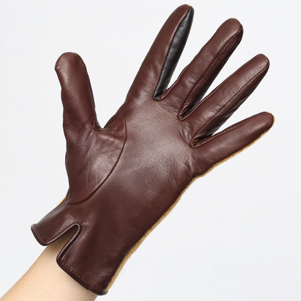  AVOCA(アヴォカ) 創業1723年アイルランドの老舗メーカー ラムスキン(生後1年以内の仔羊)×カシミヤ混裏地 イエロー 黄色 日本製 革 手袋レディース 女性 プレゼント クリスマス 誕生日KURODA(クロダ)