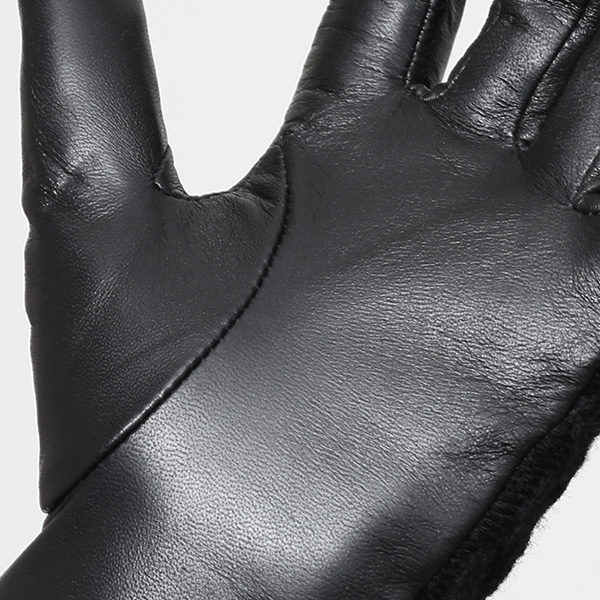 【ブランド化粧箱付き】 KURODA(クロダ) スマホ対応 ニット手袋 レディース ブランド 本革 ラビットファー ブラック 黒 黒色 暖かい かわいい カジュアル 女性 プレゼント クリスマス 誕生日 ギフト 皮 てぶくろ