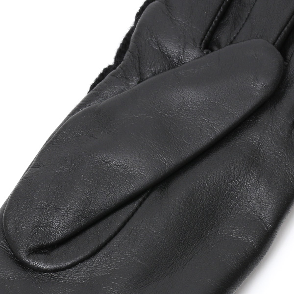 【ブランド化粧箱付き】 KURODA(クロダ) スマホ対応 ニット手袋 レディース ブランド 本革 ラビットファー ブラック 黒 黒色 暖かい かわいい カジュアル 女性 プレゼント クリスマス 誕生日 ギフト 皮 てぶくろ