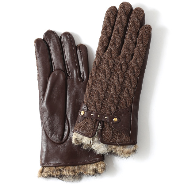 KURODA(クロダ) 羊革 レディース 手袋 ブラウン