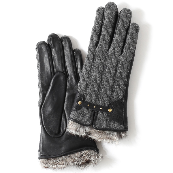 KURODA(クロダ) 羊革 レディース 手袋 グレー