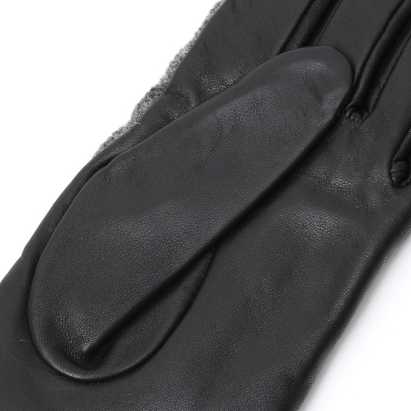  【ブランド化粧箱付き】 KURODA(クロダ) スマホ対応 ニット手袋 レディース ブランド 本革 ラビットファー グレー グレイ 灰色 暖かい かわいい カジュアル 女性 プレゼント クリスマス 誕生日 ギフト 皮 てぶくろ