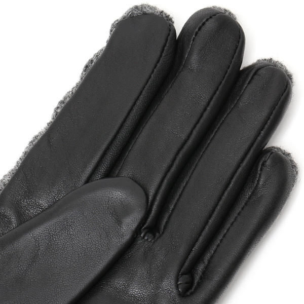  【ブランド化粧箱付き】 KURODA(クロダ) スマホ対応 ニット手袋 レディース ブランド 本革 ラビットファー グレー グレイ 灰色 暖かい かわいい カジュアル 女性 プレゼント クリスマス 誕生日 ギフト 皮 てぶくろ