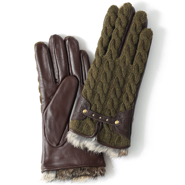 KURODA(クロダ) 羊革 レディース 手袋 カーキ