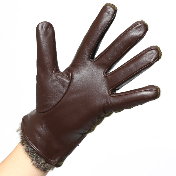  【ブランド化粧箱付き】 KURODA(クロダ) スマホ対応 ニット手袋 レディース ブランド 本革 ラビットファー グリーン 緑色 暖かい かわいい カジュアル 女性 プレゼント クリスマス 誕生日 ギフト 皮 てぶくろ