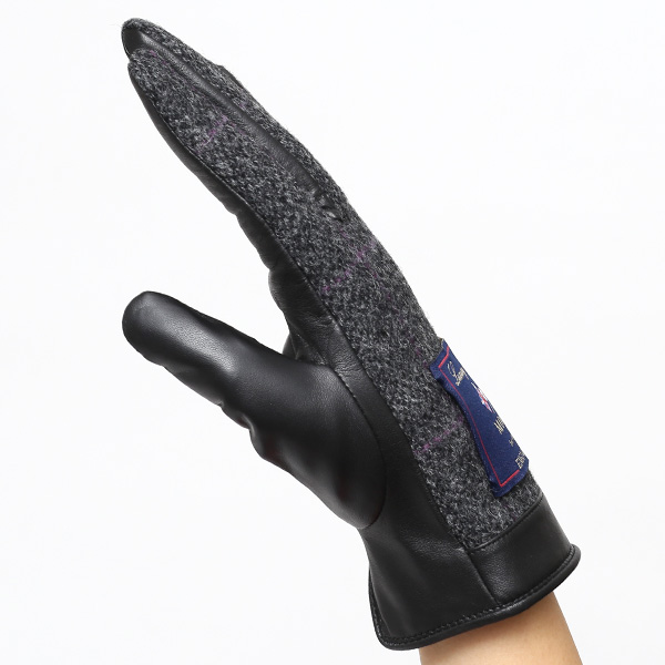  MOON(ムーン) 手袋 レディース ブランド 本革 スマホ対応  グレー グレイ 灰色 スマホ操作可能 暖かい かわいい 高級 おしゃれ 大人 女性 プレゼント クリスマス 誕生日 皮 てぶくろ KURODA(クロダ)