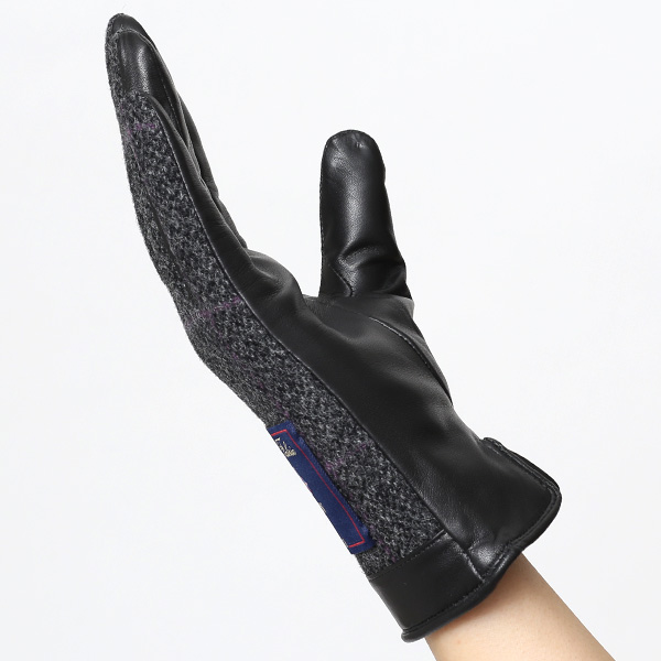  MOON(ムーン) 手袋 レディース ブランド 本革 スマホ対応  グレー グレイ 灰色 スマホ操作可能 暖かい かわいい 高級 おしゃれ 大人 女性 プレゼント クリスマス 誕生日 皮 てぶくろ KURODA(クロダ)