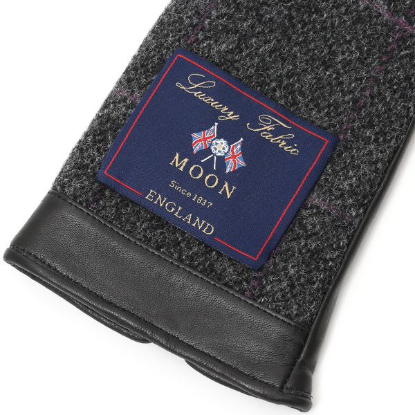  MOON(ムーン) 手袋 レディース ブランド 本革 スマホ対応  グレー グレイ 灰色 スマホ操作可能 暖かい かわいい 高級 おしゃれ 大人 女性 プレゼント クリスマス 誕生日 皮 てぶくろ KURODA(クロダ)