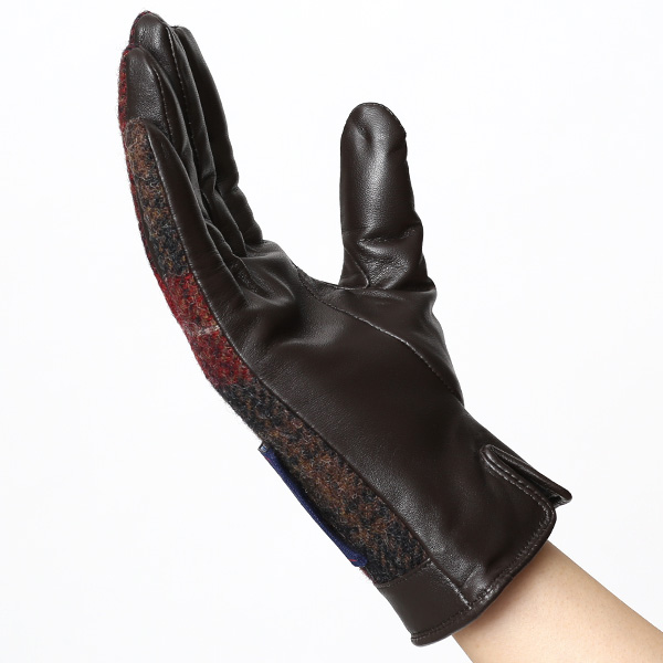 MOON(ムーン) 手袋 レディース ブランド 本革 スマホ対応 レッド ワイン 赤色 スマホ操作可能 暖かい かわいい 高級 おしゃれ 大人 女性 プレゼント クリスマス 誕生日 皮 てぶくろ KURODA(クロダ)