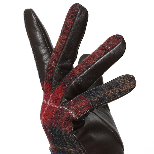 MOON(ムーン) 手袋 レディース ブランド 本革 スマホ対応 レッド ワイン 赤色 スマホ操作可能 暖かい かわいい 高級 おしゃれ 大人 女性 プレゼント クリスマス 誕生日 皮 てぶくろ KURODA(クロダ)