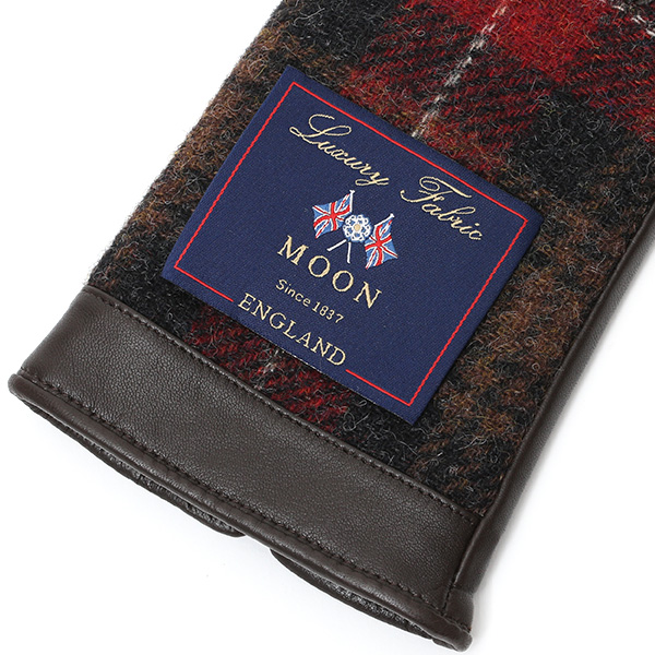 MOON(ムーン) 手袋 レディース ブランド 本革 スマホ対応 レッド ワイン 赤色 スマホ操作可能 暖かい かわいい 高級 おしゃれ 大人 女性 プレゼント クリスマス 誕生日 皮 てぶくろ KURODA(クロダ)