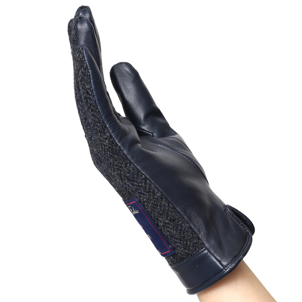  MOON(ムーン) 手袋 レディース ブランド 本革 スマホ対応  ブルー ネイビー 青色 スマホ操作可能 暖かい かわいい 高級 おしゃれ 大人 女性 プレゼント クリスマス 誕生日 皮 てぶくろ KURODA(クロダ)