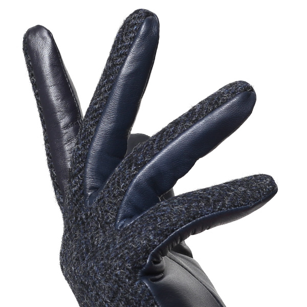  MOON(ムーン) 手袋 レディース ブランド 本革 スマホ対応  ブルー ネイビー 青色 スマホ操作可能 暖かい かわいい 高級 おしゃれ 大人 女性 プレゼント クリスマス 誕生日 皮 てぶくろ KURODA(クロダ)